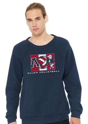 Allen Volleyball - Rectangles - Bella+Canvas Crew Sweatshirt