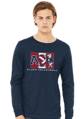 Allen Volleyball - Rectangles - Bella+Canvas Long Sleeve