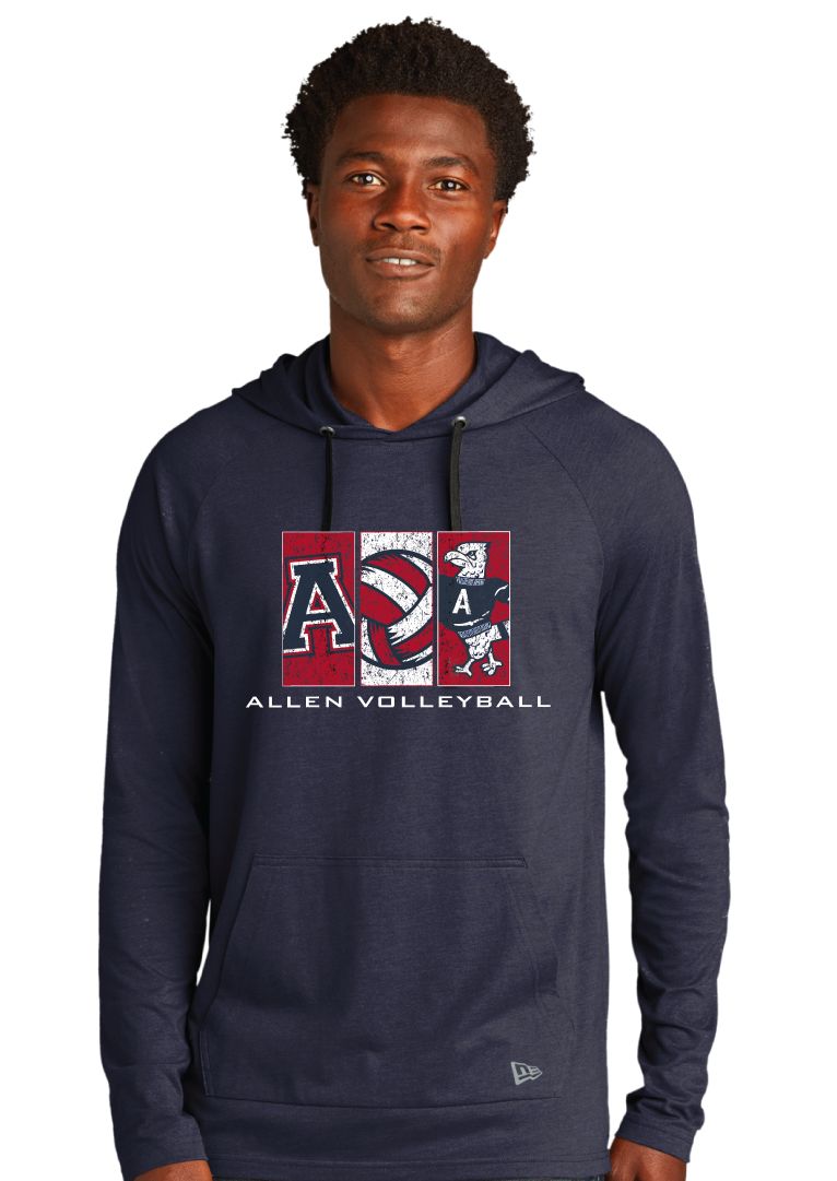 Allen Volleyball - Rectangles - Tri Blend Hoodie