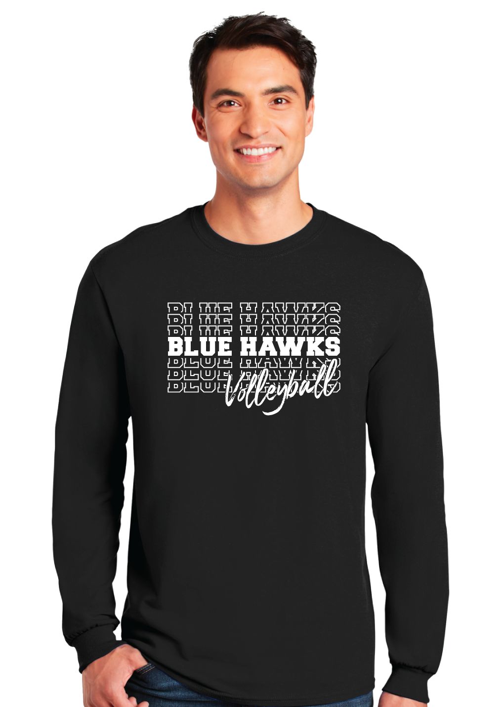Rock Hill Blue Hawks VB - Stacked BH - Long Sleeve