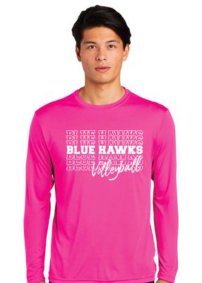 Rock Hill Blue Hawks VB - Stacked BH - Dri Fit Long Sleeve