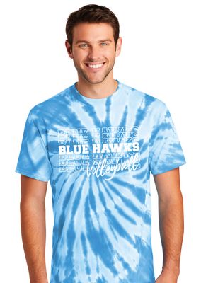 Rock Hill Blue Hawks VB - Stacked BH - Tie Dye Short Sleeve