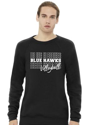 Rock Hill Blue Hawks VB - Stacked BH - Bella+Canvas Crew Sweatshirt