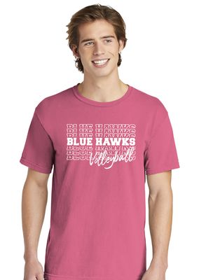 Rock Hill Blue Hawks VB - Stacked BH - Comfort Color Short Sleeve