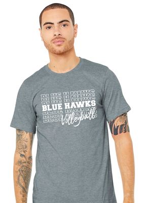 Rock Hill Blue Hawks VB - Stacked BH - Bella+Canvas Short Sleeve