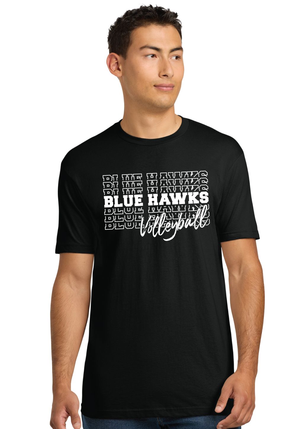 Rock Hill Blue Hawks VB - Stacked BH - Next Level Short Sleeve