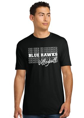 Rock Hill Blue Hawks VB - Stacked BH - Next Level Short Sleeve