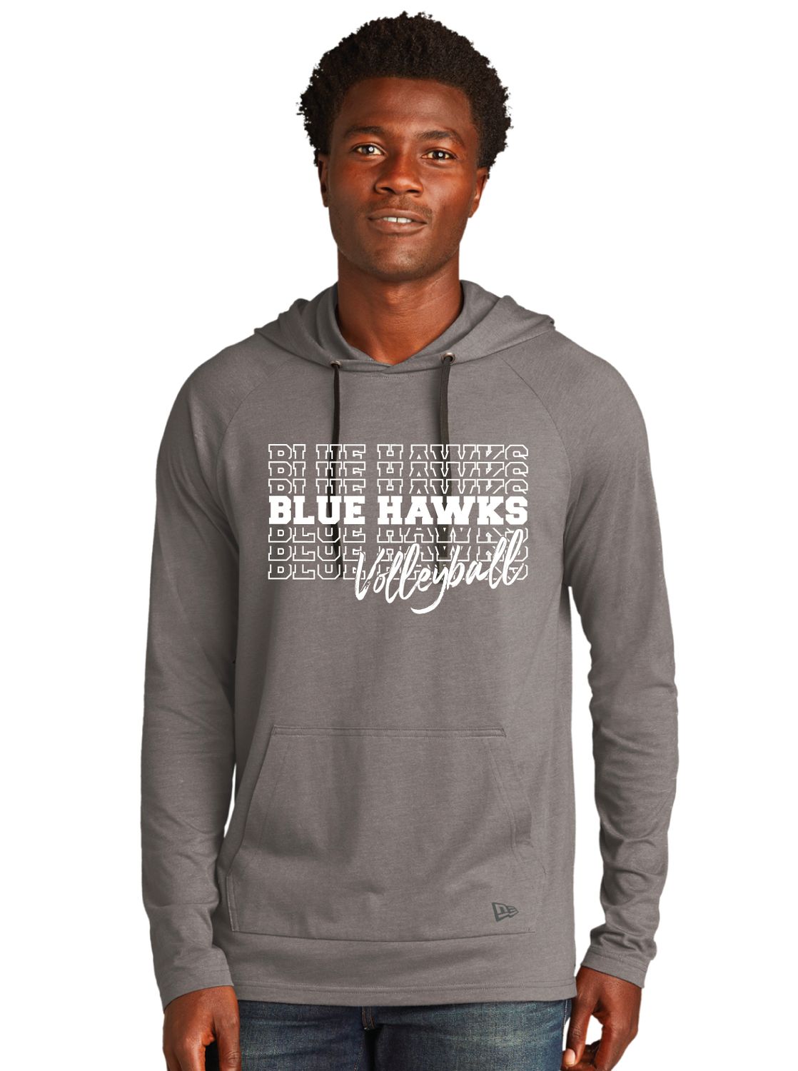 Rock Hill Blue Hawks VB - Stacked BH - Tri Blend Hoodie