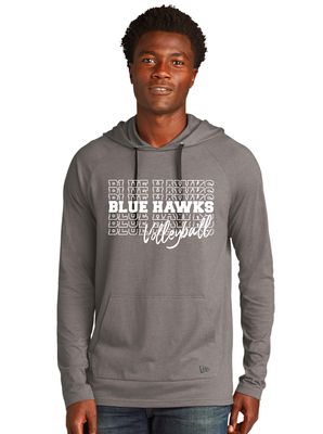Rock Hill Blue Hawks VB - Stacked BH - Tri Blend Hoodie