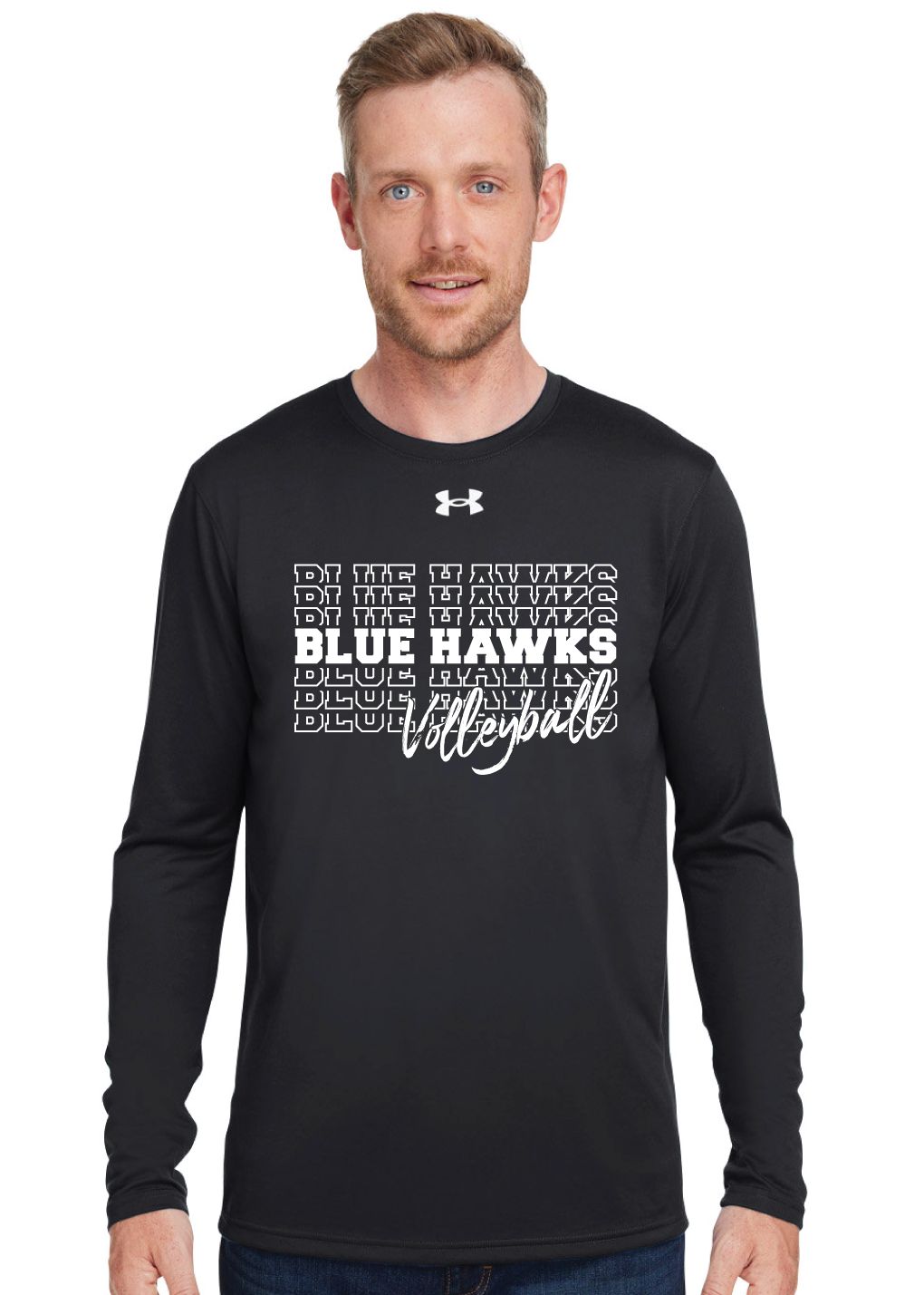 Rock Hill Blue Hawks VB - Stacked BH - Under Armour Long Sleeve