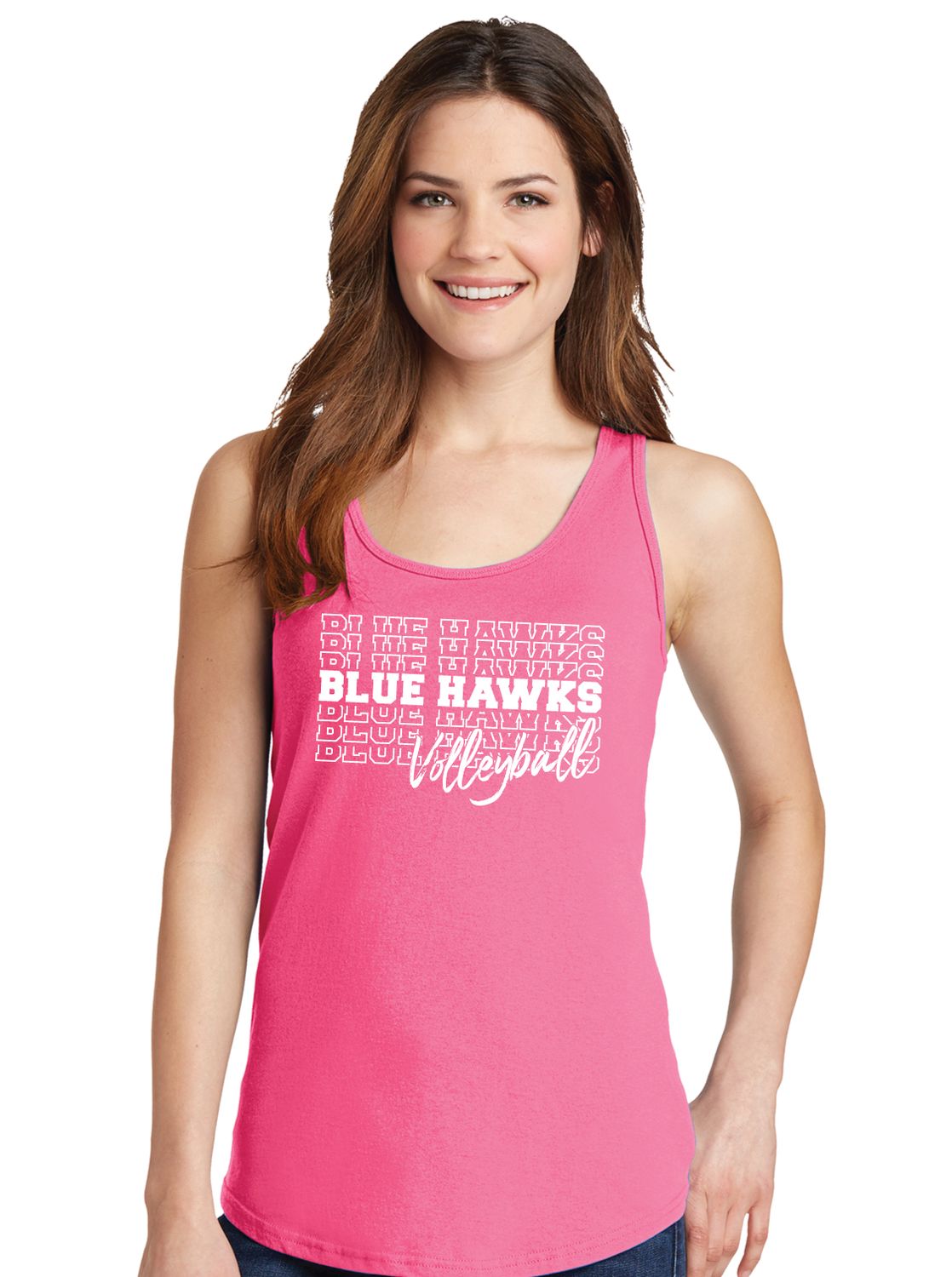 Rock Hill Blue Hawks VB - Stacked BH - Cotton Tank