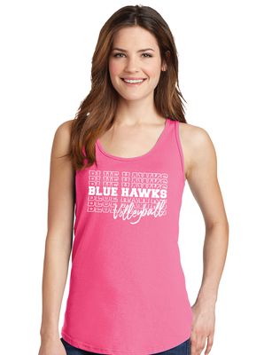 Rock Hill Blue Hawks VB - Stacked BH - Cotton Tank