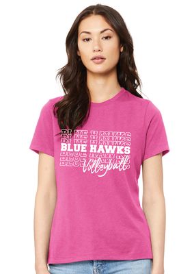 Rock Hill Blue Hawks VB - Stacked BH - Bella+Canvas Ladies
