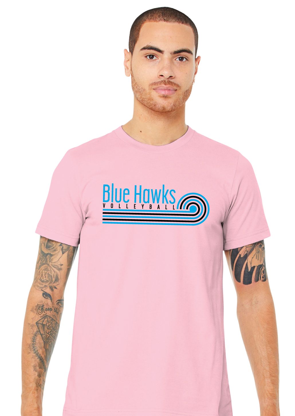 Rock Hill Blue Hawks VB - Swirl - Bella+Canvas Short Sleeve