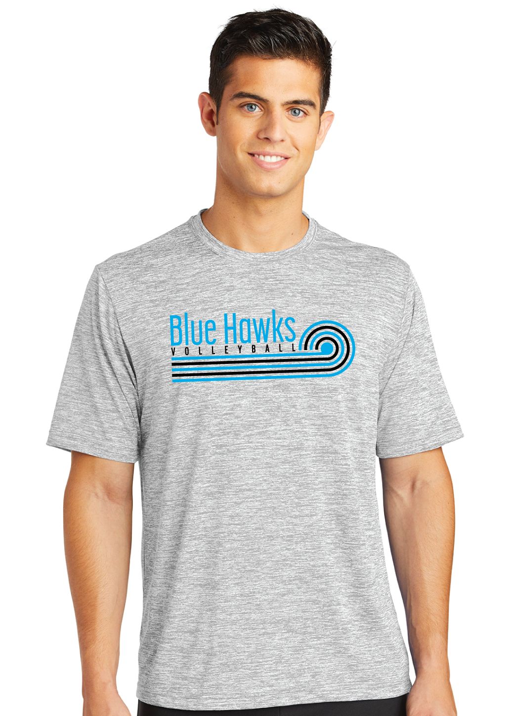 Rock Hill Blue Hawks VB - Swirl - Electric Dri Fit Short Sleeve