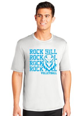 Rock Hill Blue Hawks VB - Stacked Rock - Dri Fit Short Sleeve