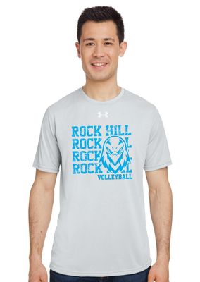 Rock Hill Blue Hawks VB - Stacked Rock - Under Armour Short Sleeve