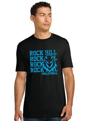 Rock Hill Blue Hawks VB - Stacked Rock - Next Level Short Sleeve