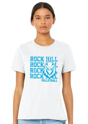 Rock Hill Blue Hawks VB - Stacked Rock - Bella+Canvas Ladies