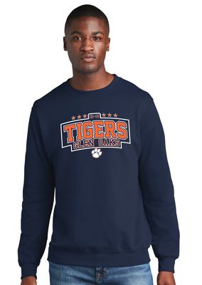 Glen Oaks Elementary - Tiger Arch - Crew Sweatshirt