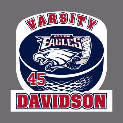Allen Eagle Hockey - Puck Window Decal