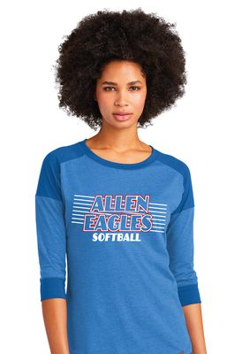 Allen Softball - Slant - 3/4 Sleeve Baseball Raglan Tee