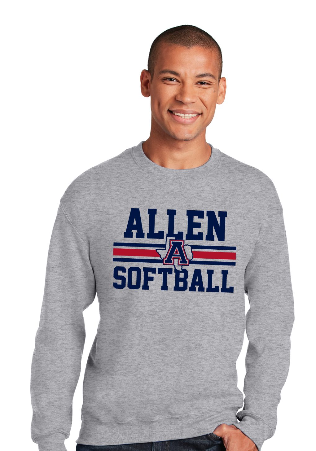 Allen Softball - Bold - Crew Sweatshirt