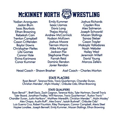 McKinney North Wrestling - TEAM SHIRT