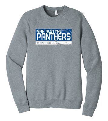 Paw Shop Baseball - Distressed Block - Bella+Canvas Crew Sweatshirt