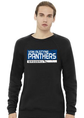 Paw Shop Baseball - Distressed Block - Bella+Canvas Crew Sweatshirt