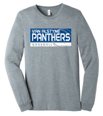 Paw Shop Baseball - Distressed Block - Bella+Canvas Long Sleeve