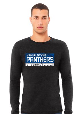 Paw Shop Baseball - Distressed Block - Bella+Canvas Long Sleeve