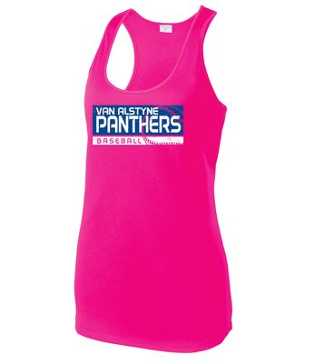 Paw Shop Baseball - Distressed Block - Dri Fit Racerback Tank