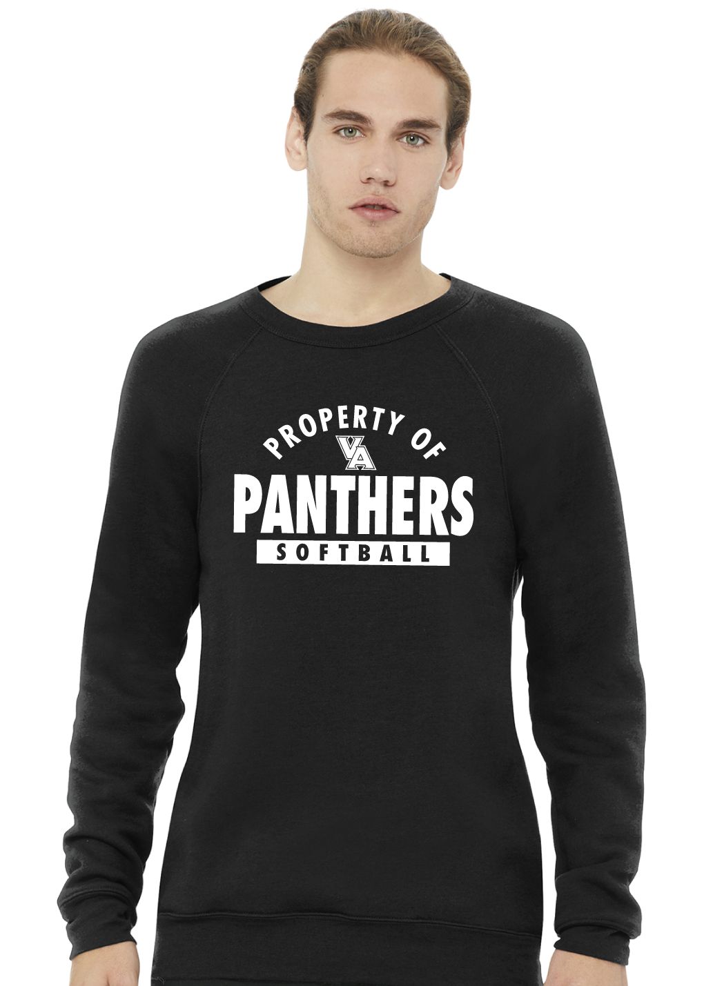 Paw Shop Softball - Property Of - Bella+Canvas Crew Sweatshirt