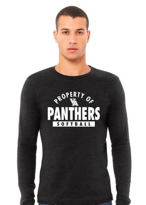 Paw Shop Softball - Property Of - Bella+Canvas Long Sleeve