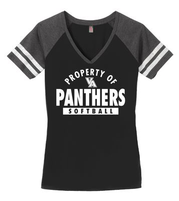 Paw Shop Softball - Property Of - Game V Neck Tee