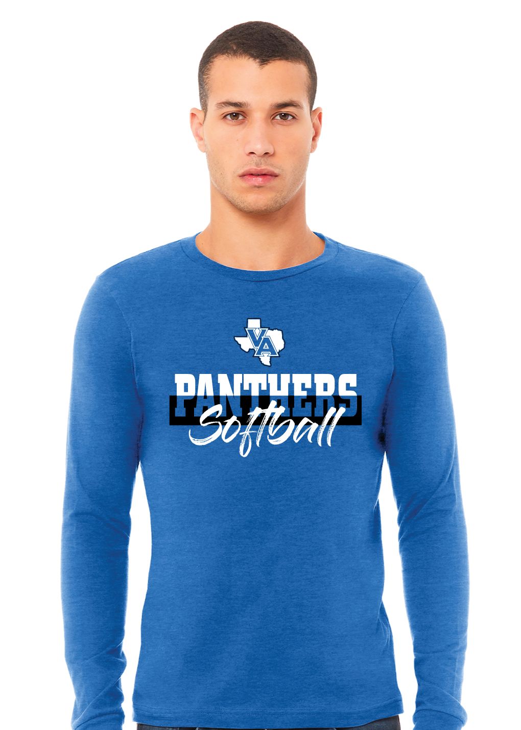 Paw Shop Softball - Split - Bella+Canvas Long Sleeve