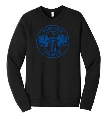 Paw Shop Powerlifting - Circle - Bella+Canvas Crew Sweatshirt