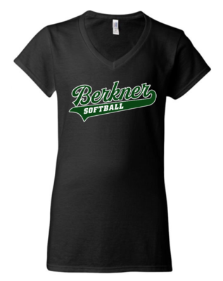 Berkner Softball - Old School Script - V-Neck