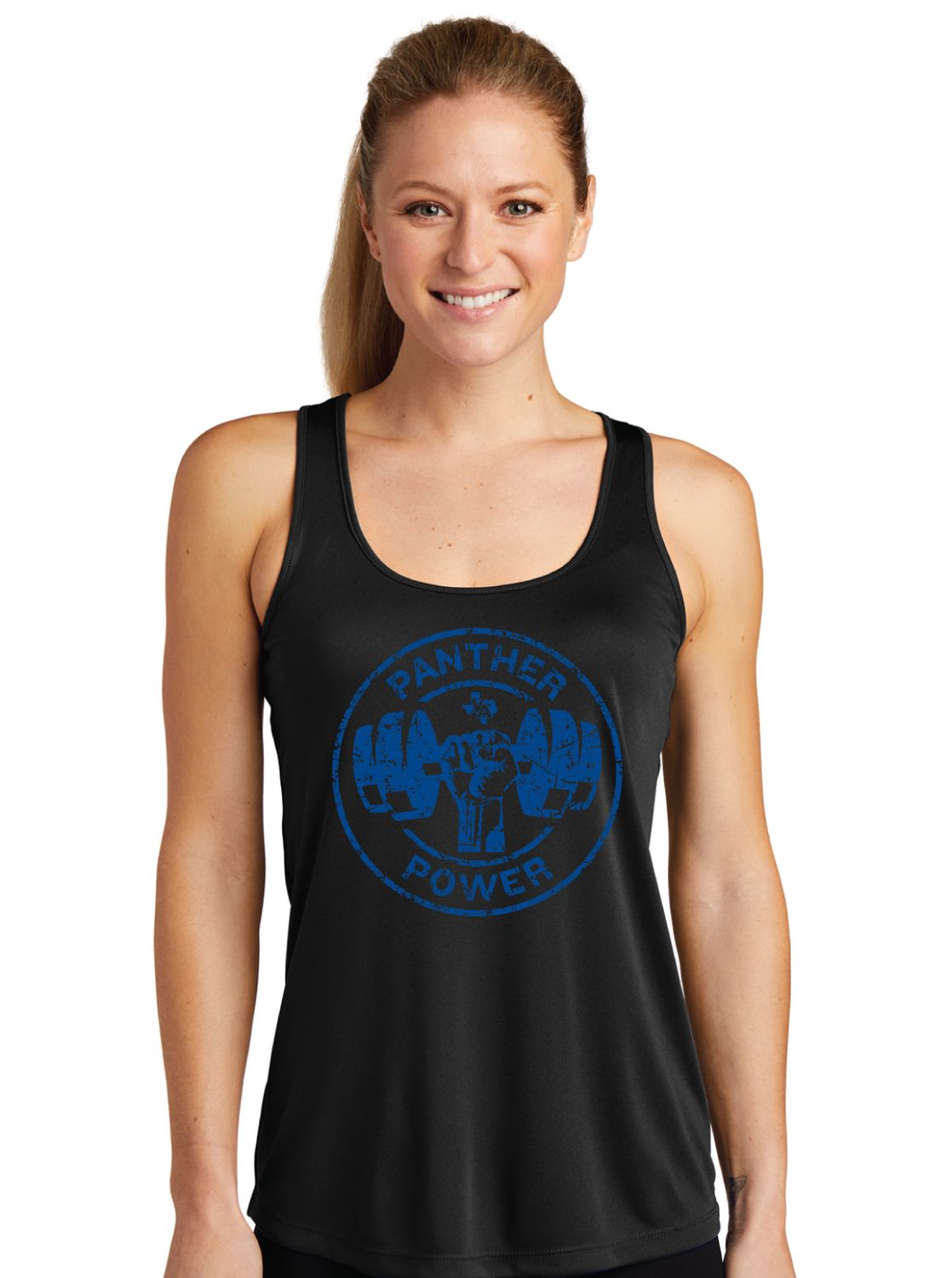 Paw Shop Powerlifting - Circle - Dri Fit Racerback Tank