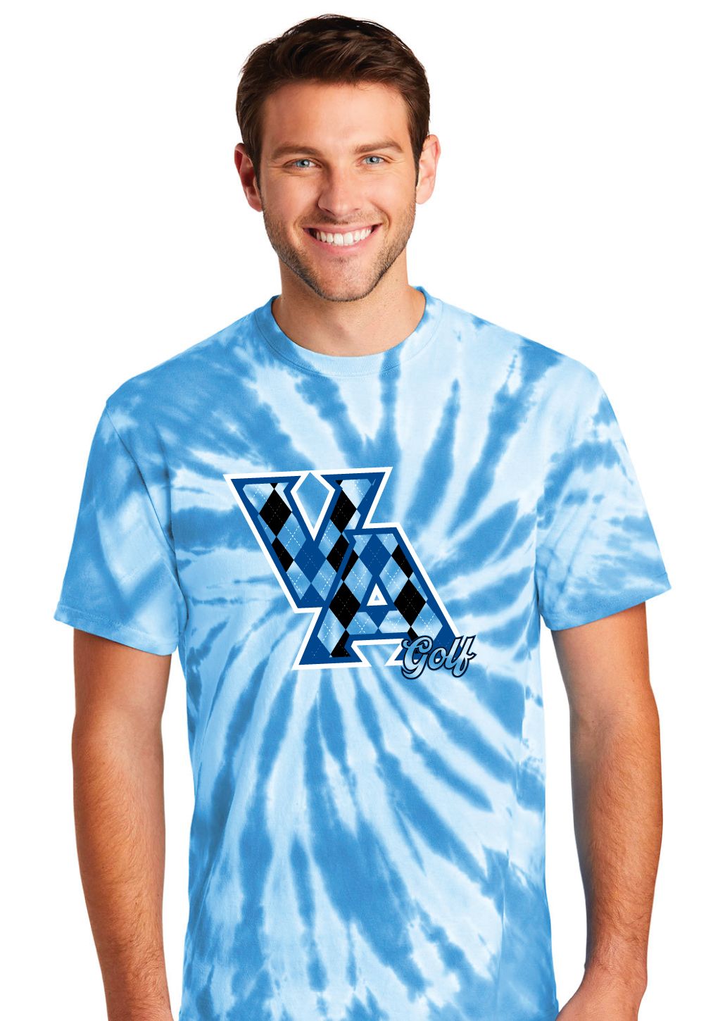 Paw Shop Golf - Argyle - Tie Dye Short Sleeve