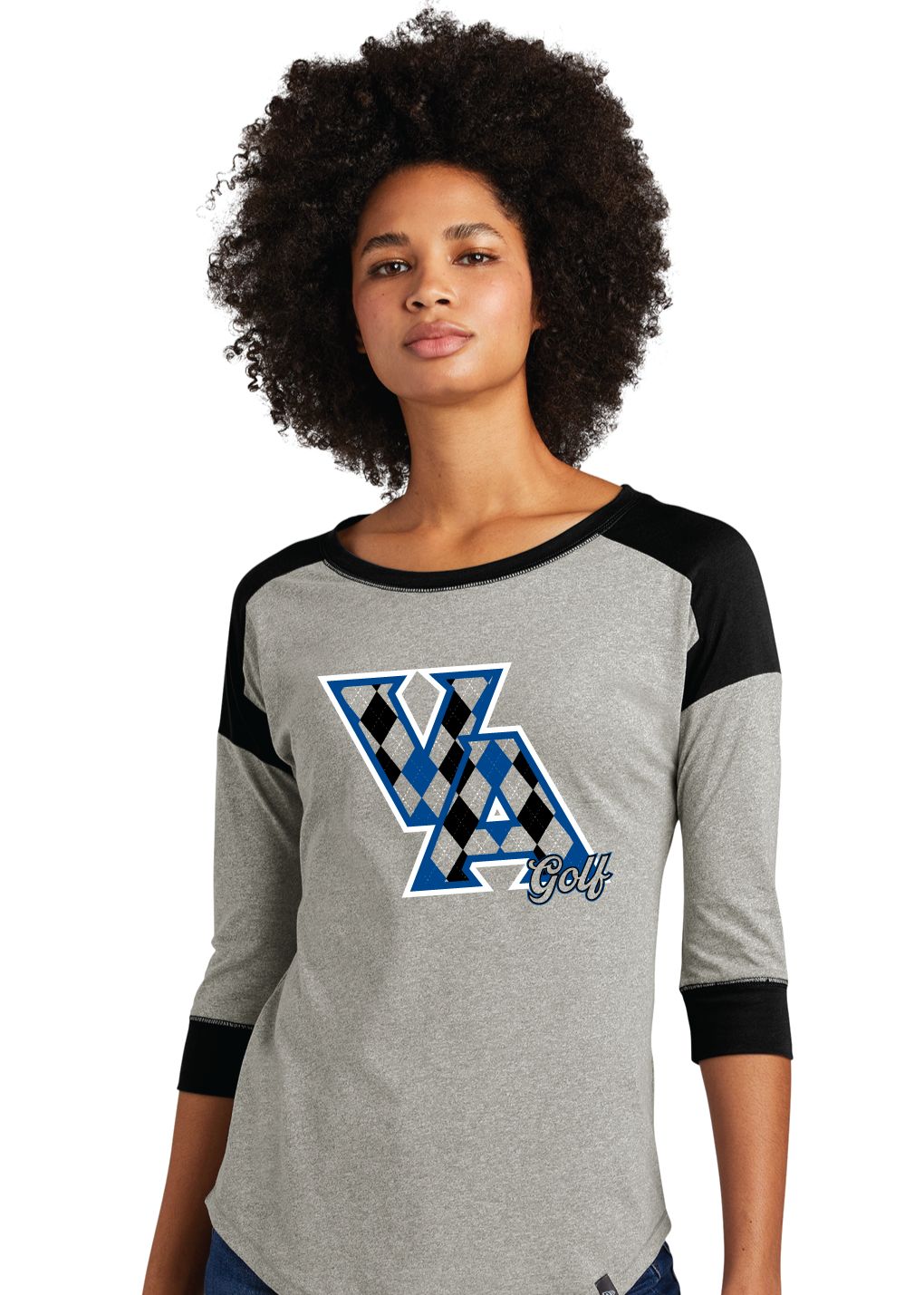 Paw Shop Golf - Argyle - 3/4 Sleeve Baseball Raglan Tee