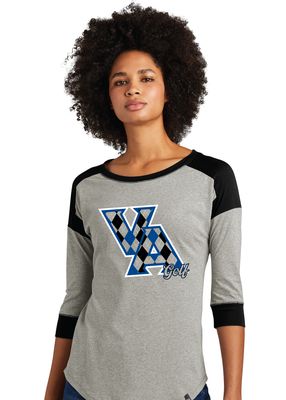 Paw Shop Golf - Argyle - 3/4 Sleeve Baseball Raglan Tee
