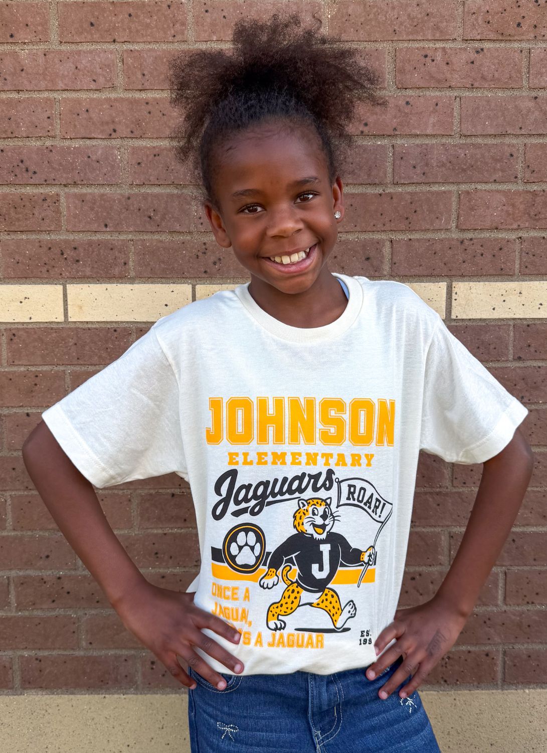 Johnson Jaguars - THROWBACK, Garment Color: Natural, Garment Type: Tultex Fine Jersey Tee - 235 / 202