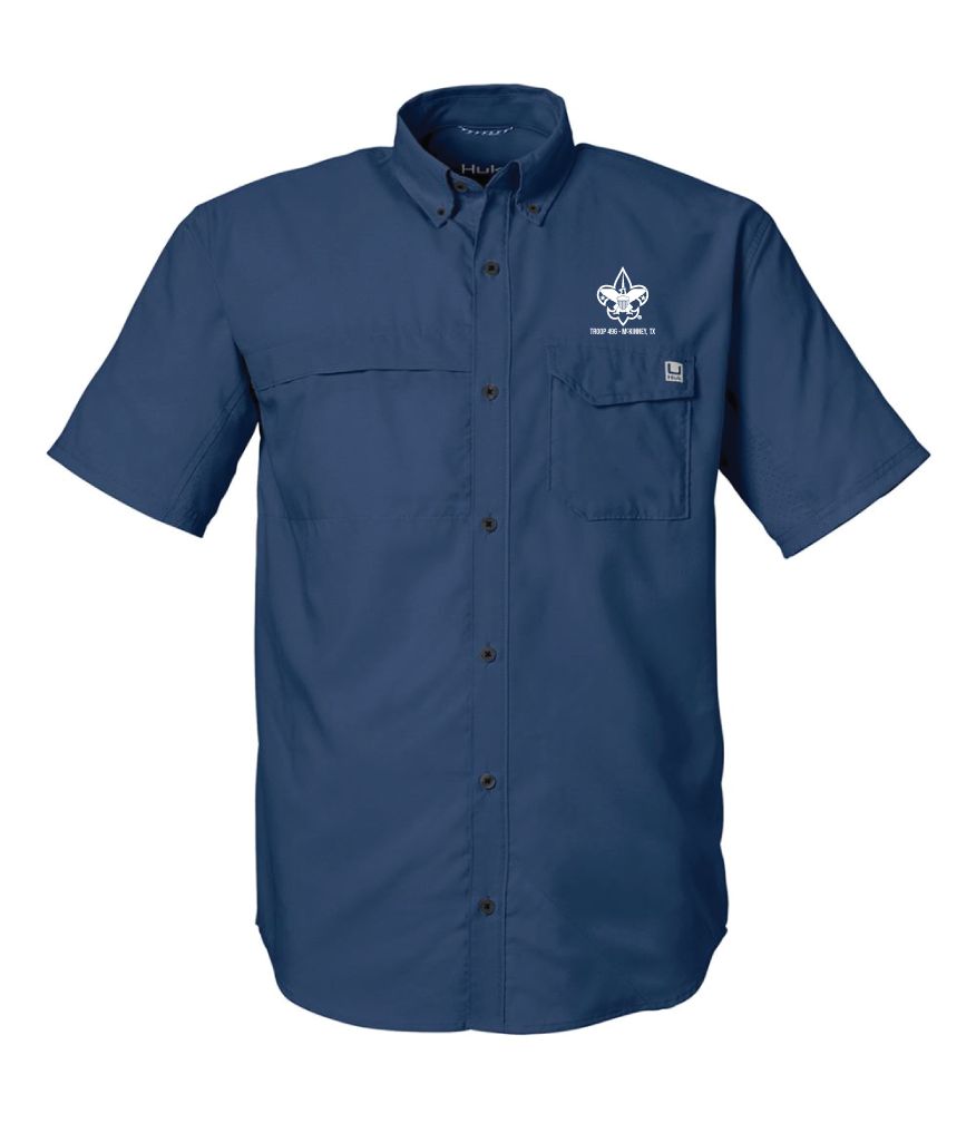 Scouting America - Troop 496 - HUK FISHING SHIRT