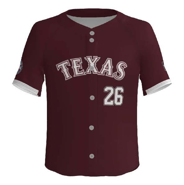 Texas Wranglers - MAROON GAME JERSEY