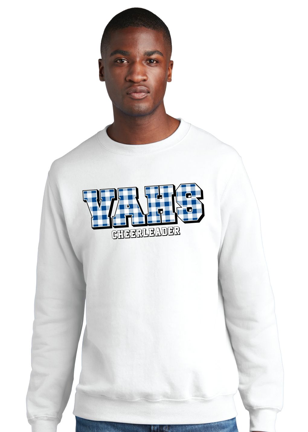 Paw Shop Cheer - Gingham - Crew Sweatshirt