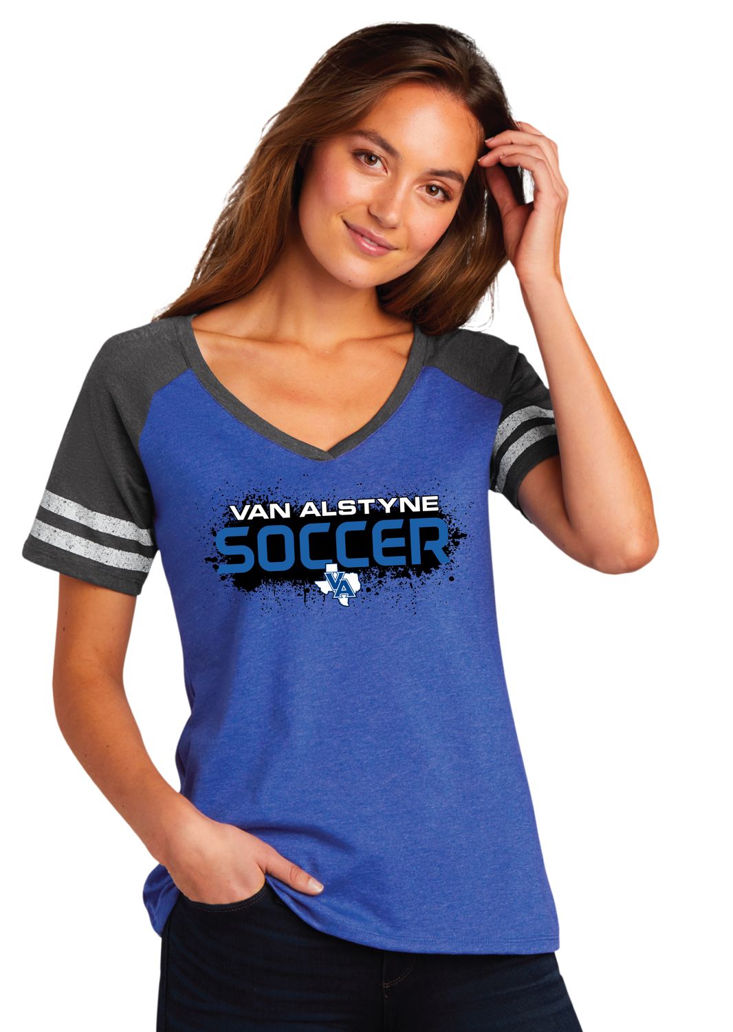 Paw Shop Soccer - Paint - Game V-Neck Tee