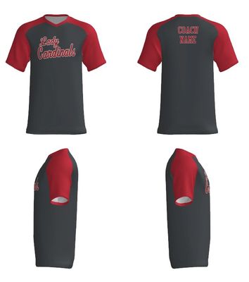 Lady Cardinals - Morris - GREY V-NECK JERSEY