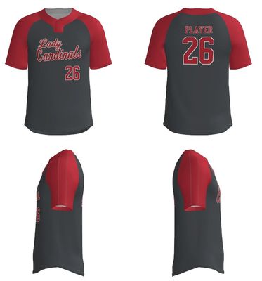 Lady Cardinals - Morris - GREY 2-BUTTON JERSEY